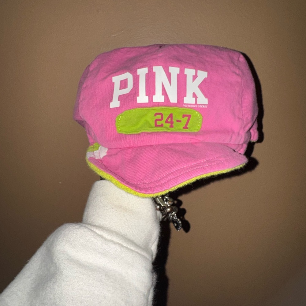 PINK Victoria's Secret Cap in Pink and Green